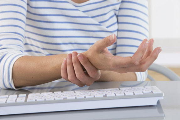 De Quervain's tenosynovitis is a condition associated with office workers
