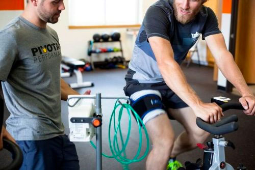 Blood Flow Restriction Training on an exercise bike