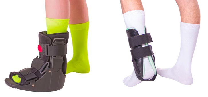 Non weight bearing using a cast or brace